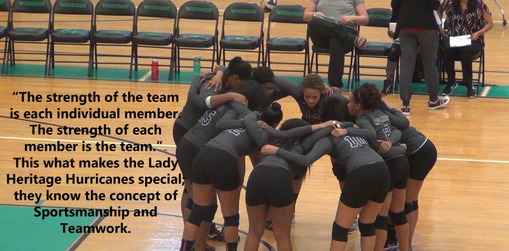 Girls Varsity Volleyball Match Heritage H.S. vs Woodside H.S. at Woodside High School Tuesday, Sep 29, 2015